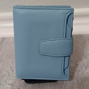 AIRKIT Light Blue Genuine Leather Wallet, RFID Blocking
